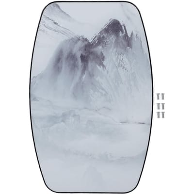 Massief Houten Tafelblad Waterdicht Verwijderbaar Thee Tafelblad voor Camper RV Auto Jacht Zwevende Brug Dek Terras Smooth marble gray
