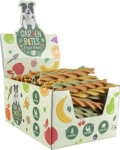 Voordeelverpakking : Garden Bites Fruity dental swirls L 135x 18g