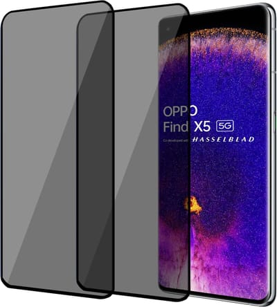 2x Geschikt voor OPPO Find X5 - Privacy Screenprotector - Beschermglas - Privé GuardCover