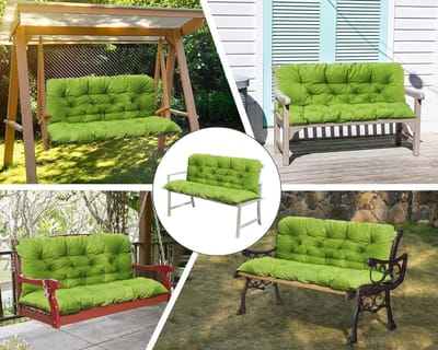 Tuinbankkussens - Buiten kussen - Ontspannen buiten - Waterdicht zonbestendig - 150 x 100 cm - Groen