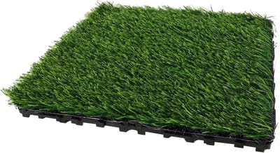 Kunstgrasmat Vierkant - Nep Gras Tegels - Tuin Decoratie - Levensechte Uitstraling - 30x30x2 cm - Groen