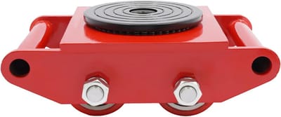 Transportroller Meubels - Verhuisroller Chassis - Zware Lasten Verplaatsen - 360 Graden Draaibaar - 29x21.5x10.4 cm - Rood