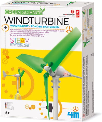 4M Wetenschap En Spel - Bouw Je Windturbine En Maak Licht - KidzLabs - Green Science - 5 Jaar