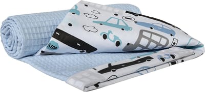 Multifunctionele Baby Deken 75x100 - Zacht Katoenen Wafel