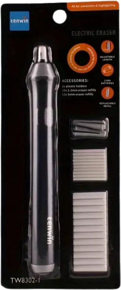 Nivard Elektrische Gum - Doezelaar - Electrische - Electric Eraser - Zwart