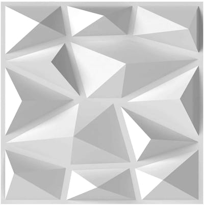 CORE Diamant wandpaneel - wandpanelen - wanddecoratie - muurbekleding - 3D - 100 stuks - PVC - 30x30cm - Wit