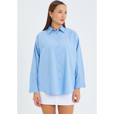 Langnekkig Katoenen Shirt