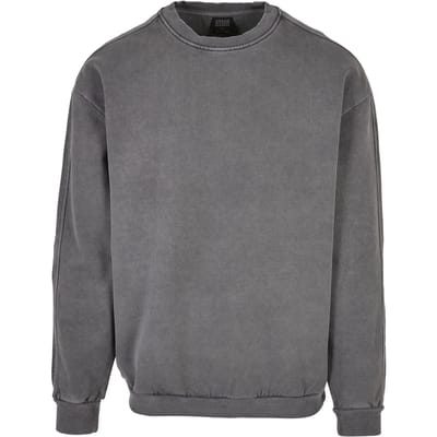 Urban Classics - Heavy Terry Garment Dye Crewneck sweater/trui - M - Grijs