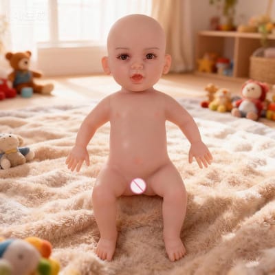 Siliconen Babypop - Mini Pop Reborn - Rollenspel Speelgoed - Realistisch Huidgevoel - 25 cm - Beige