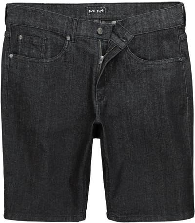 Men Plus - Heren - Jeansbermuda FLEXLASTIC® denim 5-pocket Straight Fit - Zwart - Maat 60