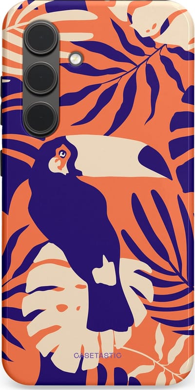 Casetastic Hoesje Geschikt voor Samsung S24 - Stijlvolle Beschermende Duo-layer Case - Paradijs Toekan