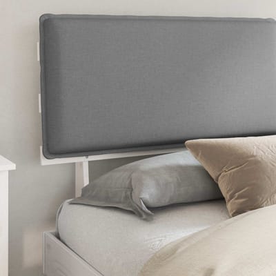 vidaXL - Bedframe - met - Gevoerde - Hoofdbord - Lichtgrijs - 180 - x - 200 - cm