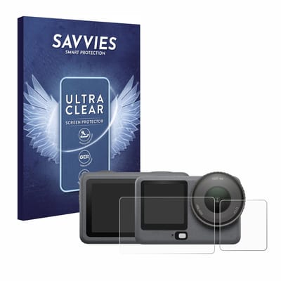 Savvies - Screenprotector voor DJI Osmo Action 6 - Folie Beschermfolie transparant 18 Stuks