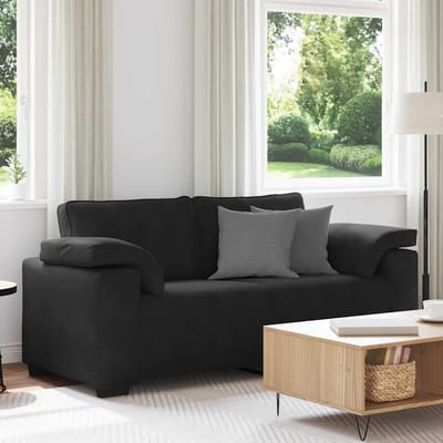 vidaXL - Loveseat - bank - 180x77x82 - cm - fluweel - zwart