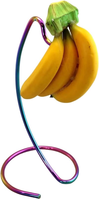 Bananenhouder - Fruitrekje - Fruit Rijpen - Voorkomt Kneuzingen - 33 cm hoog - Regenboog