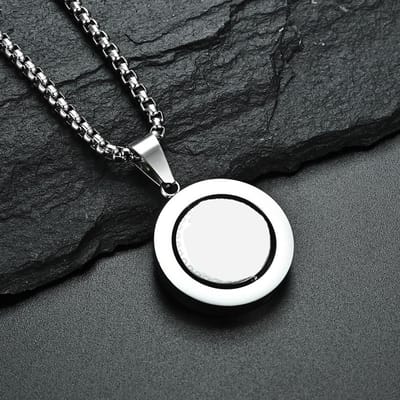 Draaiend Rond Hanger met Gepersonaliseerde Roestvrijstalen Hanger black