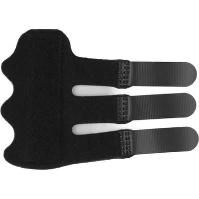 Attelle de doigt 3 sangles Douce Respirante Réglable Attelle pour doigt à ressaut pour la fixation black