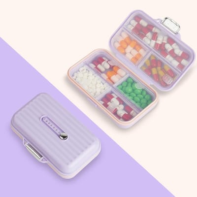 7-vaks medicijnbox voor onderweg, dagelijkse en wekelijkse pillenopslag voor vitamines en medicijnen