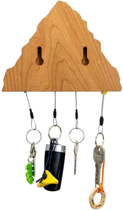 Wand-sleutelhouder KeyHolder Editie Berg – massief kersenhout