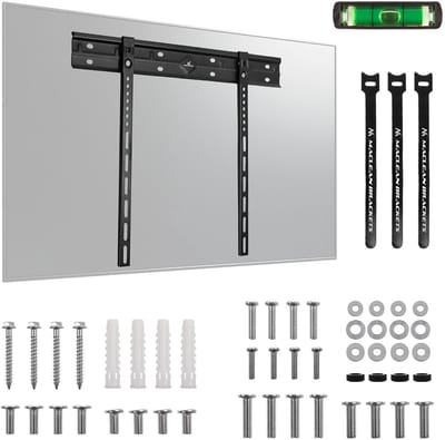 Maclean - TV houder - Ultra platte muurbeugel voor TV - 40-85" - max VESA 600x400 - tot 80kg, MC-123
