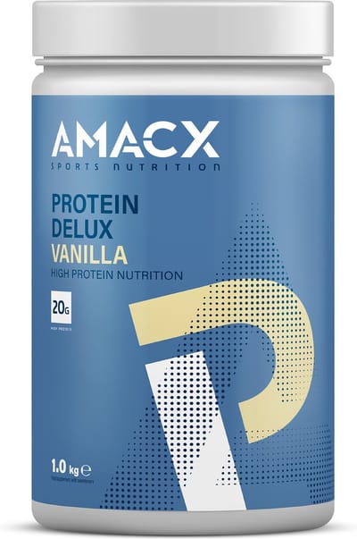 Amacx Protein Delux - Whey Protein - Eiwitpoeder - Proteine Poeder - Hersteldrank - Eiwitshakes - Vanilla - 1000 gram
