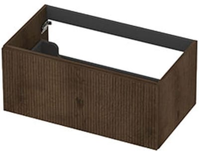 INK - Onderkast 1L Fineer Gefreesd Tbv Greep - 800x450x400 Mm - Chocolate