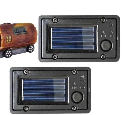 Batterijbox Zonne-energie - Vervangende Onderdelen - Buitenverlichting - Automatische Sensor - 2 Stuks - Zwart