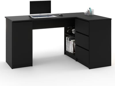 AZ Home Hoekbureau Greg Rechts Zwart Bureau Computer Desk