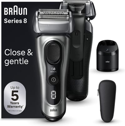Braun Series 8 8567cc Scheerapparaat met scheerblad Trimmer Zwart, Zilver