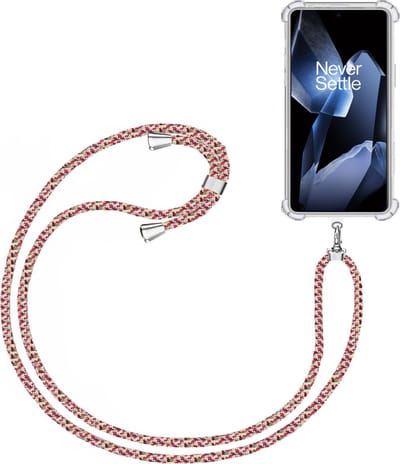 Telefoonkoord + Hoesje Geschikt voor OnePlus 13 - Lengte Verstelbaar - Telefoonketting - Shock Proof Case - Meerkleurig