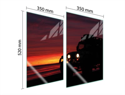 TMK ArtDeko - Serie - Glasbeschermplaat - 2x35x52 cm - Geharde Glas