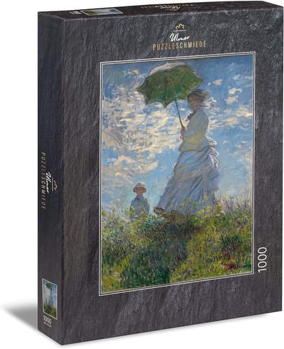 Ulmer Puzzleschmiede - Puzzle Claude Monet, Spaziergang - Gemälde & Kunst als klassisches 1000 Teile Puzzle - Puzzlemotiv des berühmten Claude-Monet-Gemäldes von 1875