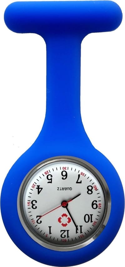 Fako® - Verpleegstershorloge - Zusterhorloge - Siliconen Uni - Royal Blauw
