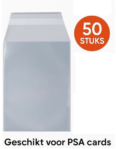 Sleeves - Sleeves geschikt voor PSA - Sleeves for graded card - 50 stuks per verpakking - hersluitbaar