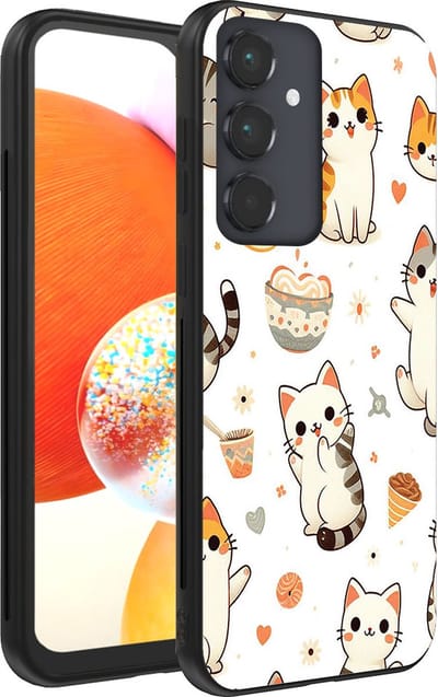 Smartphonica Telefoonhoesje voor Samsung Galaxy A14 met katten opdruk - TPU backcover case katten design geschikt voor Samsung Galaxy A14