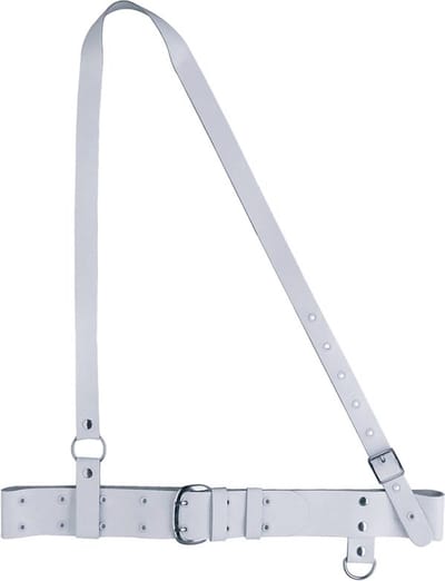 Boston SK10 Koppel, senior model, leder, wit