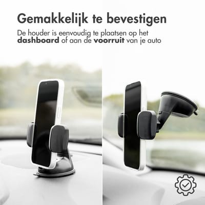 imoshion 2-in-1 Telefoonhouder Auto met Krachtige Zuignap voor Dashboard en Raam - 360° Draaibaar - GSM Houder - Auto Accessories
