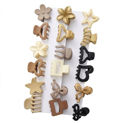 IXEN Haarclips Set – Neutrale Kleuren – Sterk & Comfortabel - 10 stuks