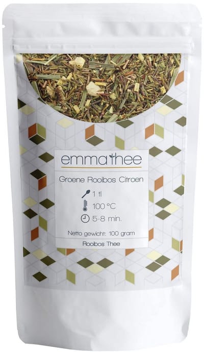Groene Rooibos Citroen 100 Gram - Losse Thee - Puur & Natuurlijk - Fris & Citrusachtig
