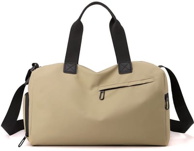 Gymtas - Waterdichte Reistas 18L - Grote Capaciteit met Schoenenvak en Nat/Droog Scheiding - Lichtgewicht Crossbody en Handtas - Voor Korte Reizen - Kaki