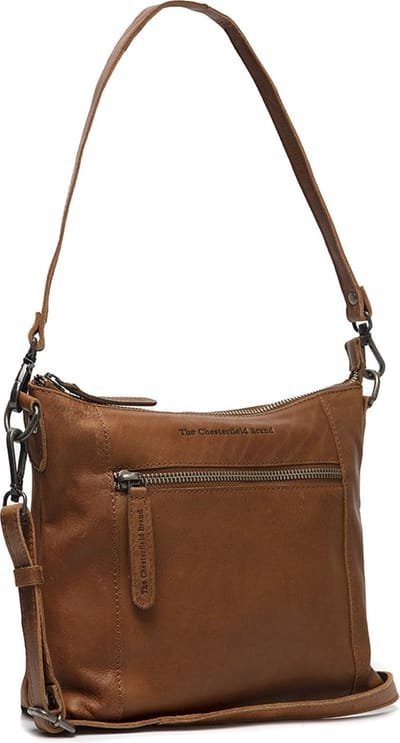 The Chesterfield Brand Kleine Schoudertas Leer - Waxed Pull Up - Cognac