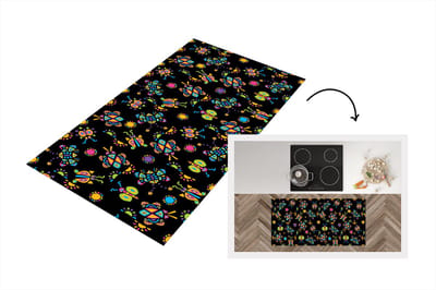 Keukenloper - Loper keuken - Vlinder - Patroon - Insecten - 120x60 cm - Keukenloper vinyl
