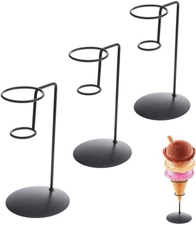 Dailygoods- IJsblokjesstandaard 3 Stuks - Presentatiestandaard voor Cupcakes - Paddlehouder - IJspegeldispenser - Robuust en Duurzaam - Veilig voor Gebruik - Ijskegelhouder