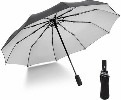 Bovista Moderne Stormparaplu - Opvouwbaar - Windproof Paraplu - Stormproef - Automatisch Uitklapbaar - Umbrella - Grijs