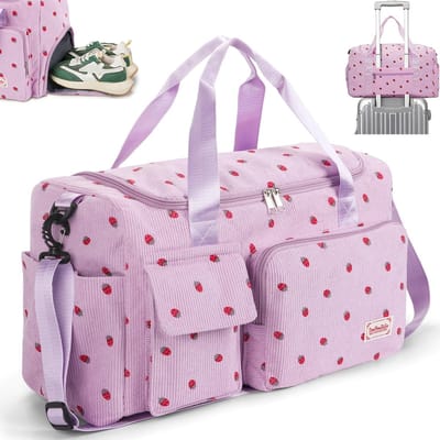 SnelShoppen - Ghope Sporttas voor Meisjes en Dames - Lichtviolet Reistas met Schoenenvak en Nat Vak - Ideaal als Zwemtas, Badtas, Fitness Tas voor Tie