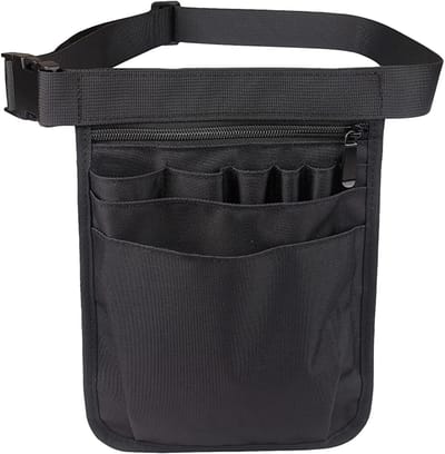 Praktische Heuprugzak voor Verpleegkundigen, Organizer voor Stethoscopen en Medische Benodigdheden, Ruimtebesparende Fanny Pack (18 x 25cm, Zwart)