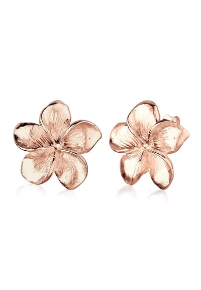 Elli - Oorbellen - Dames Oorbellen Frangipani Bloem Filigraan in 925 Sterling Zilver - Dames