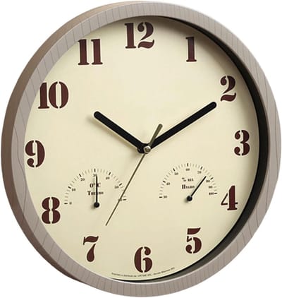 Buitenklok - Wandklok met weerstation - Weersvoorspelling bijhouden - Waterdicht en decoratief - 25.7 cm breed - Meerkleurig