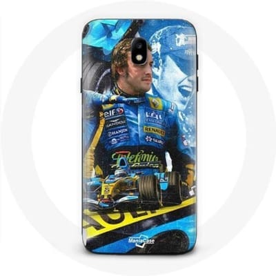 Samsung Galaxy J3 2017 Formule 1 hoesje Fernando Alonso F1 wereldkampioen