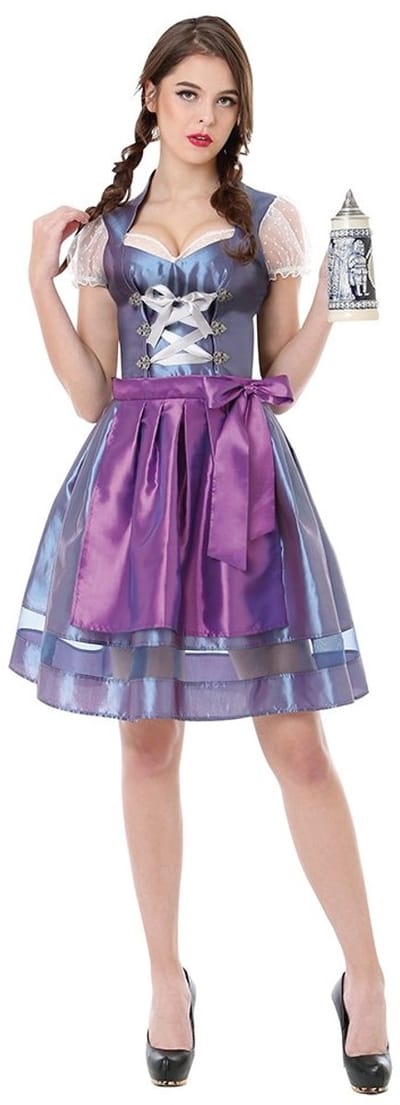 Partychimp Sexy Oktoberfest Dirndl Dames Maren Oktoberfest Dames Carnavalskleding Dames Carnaval Kostuum Dames - Polyester - Maat L